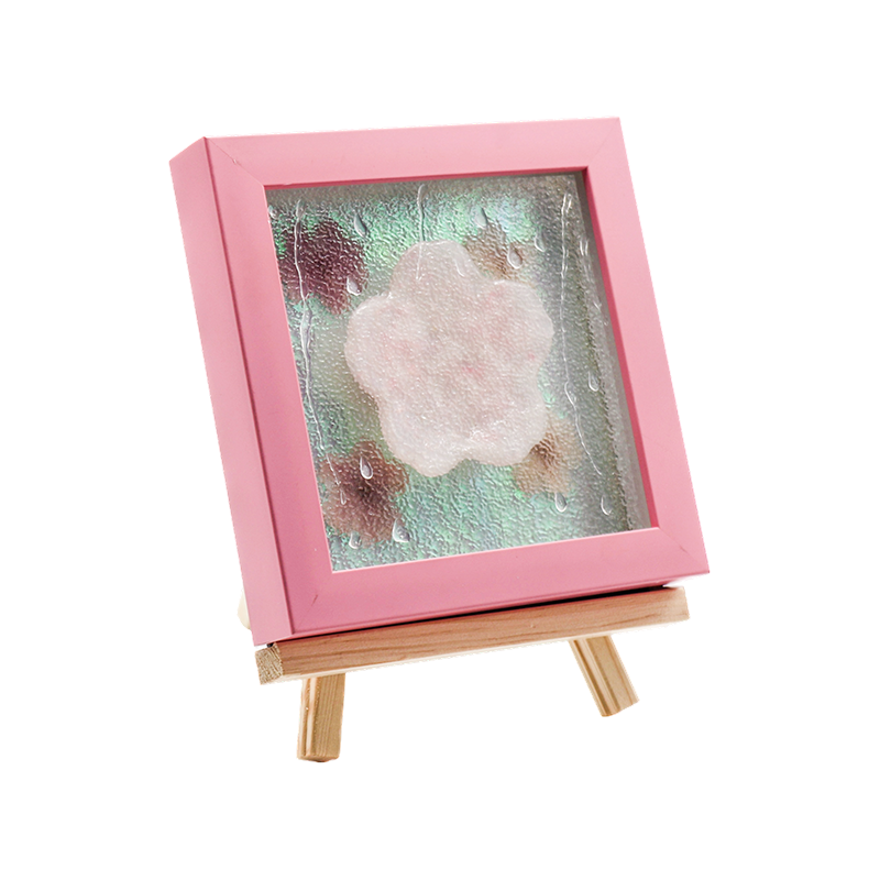 Ramă din lemn galben Cherry Blossom Art Lamp-Yozakura Rain