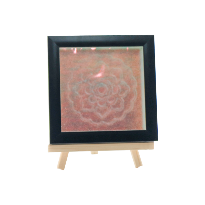 Lampă de cristal alb cu model de flori albastre - Tianxiang Ripples