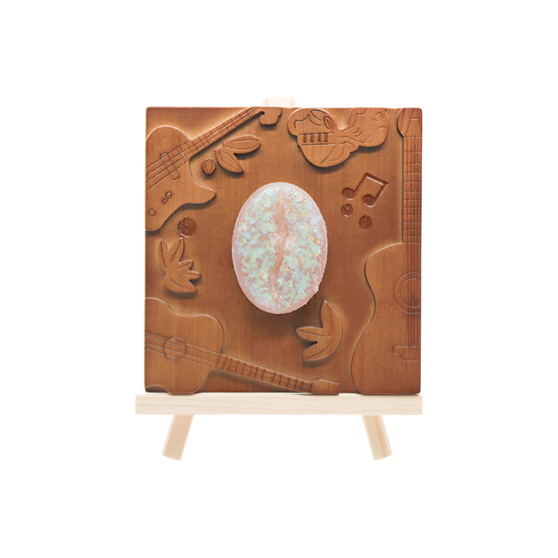 Maro închis fund de bustean muzica relief lemn art lampă-lemn rima
